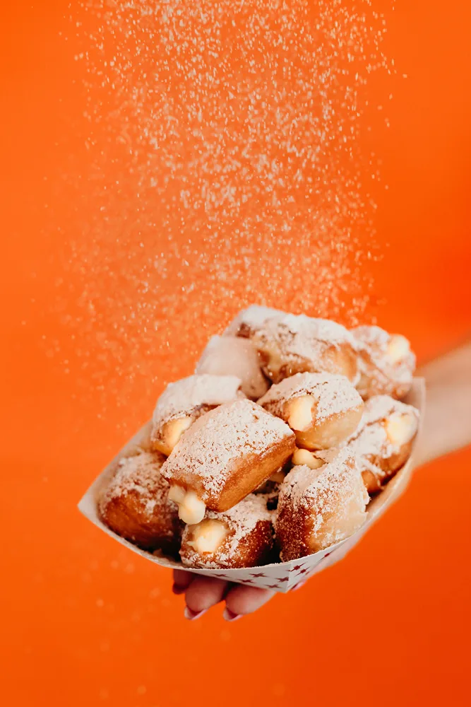 Bavarian Cream Filled Beignet Bites