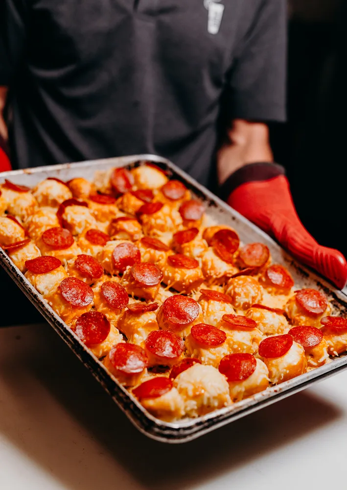 Pepperoni Pizza Pretzel Bites
