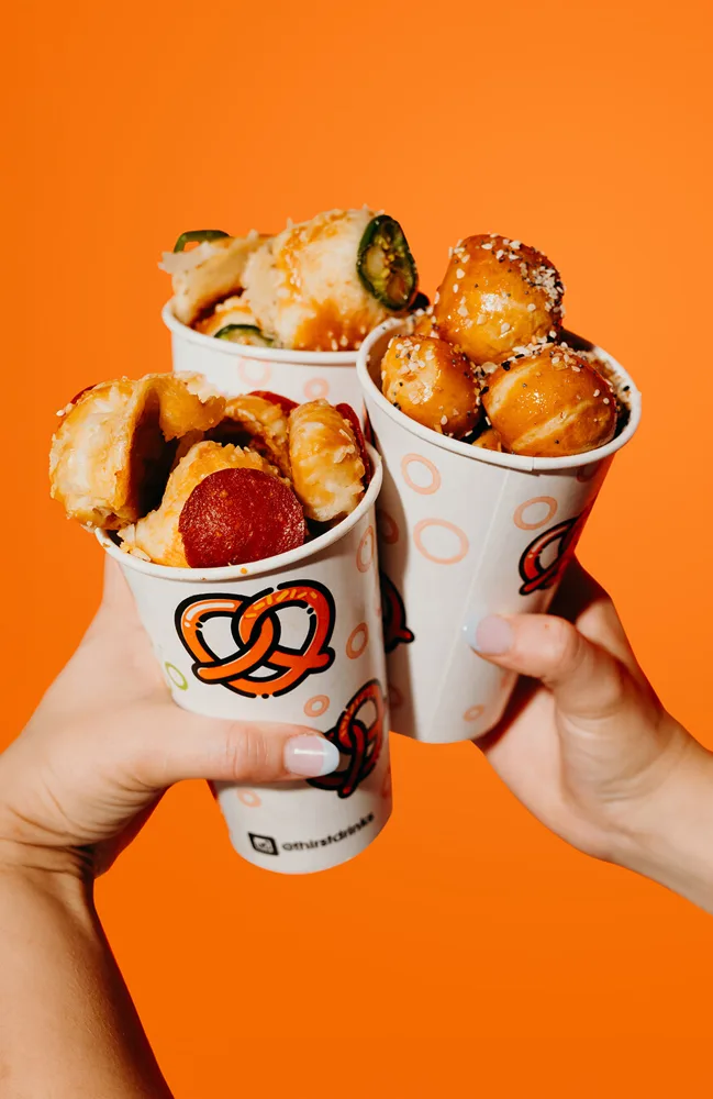 Loaded Pretzel Bite Cups
