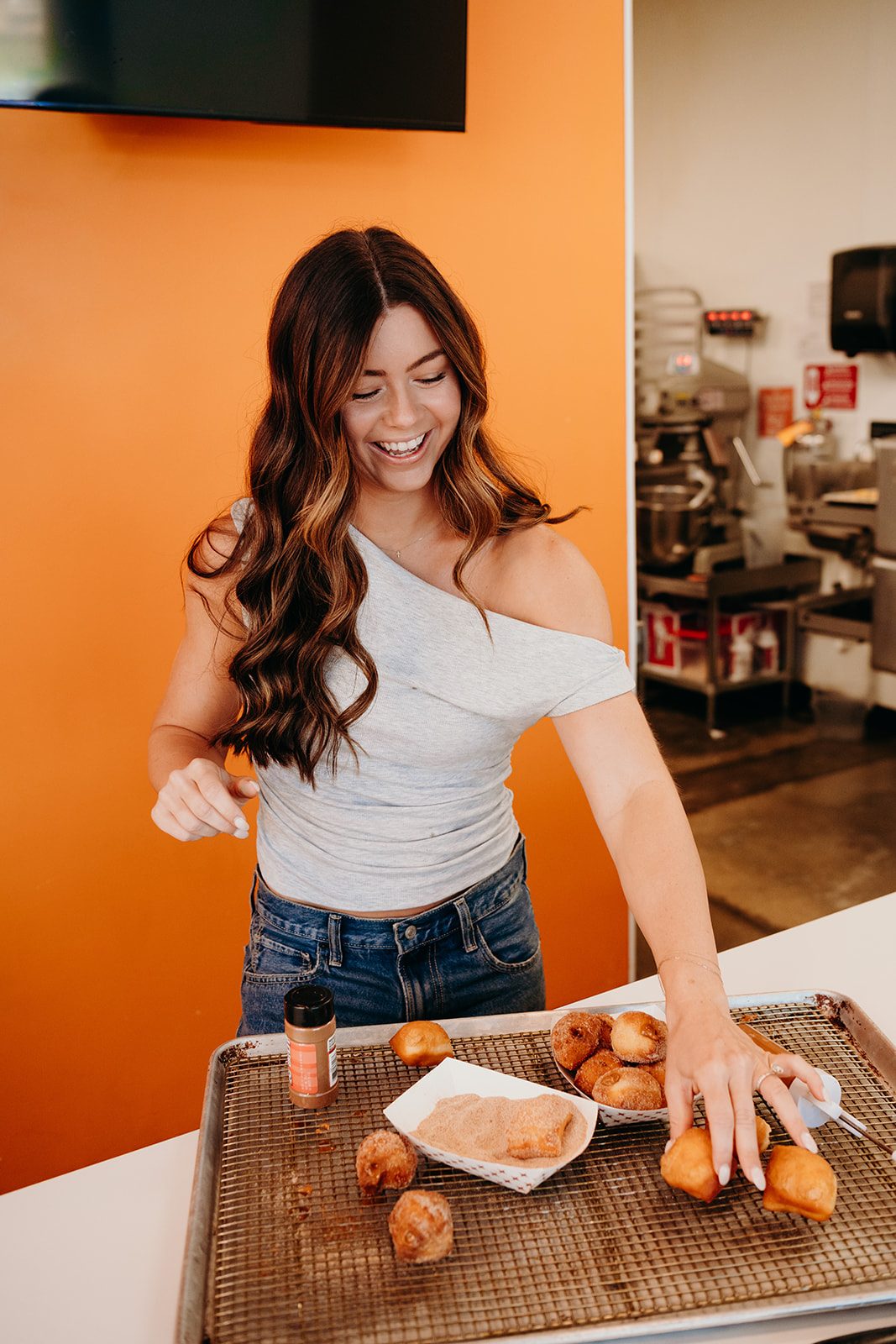 Fresh-fried Thirst beignets dusted with powdered sugar