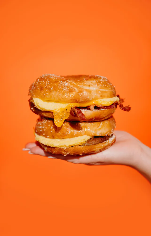 Pretzel Bagel Breakfast Sandwich